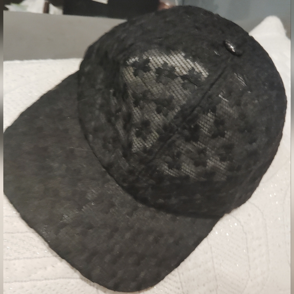 Ladies Black Lace Snapback Hat
